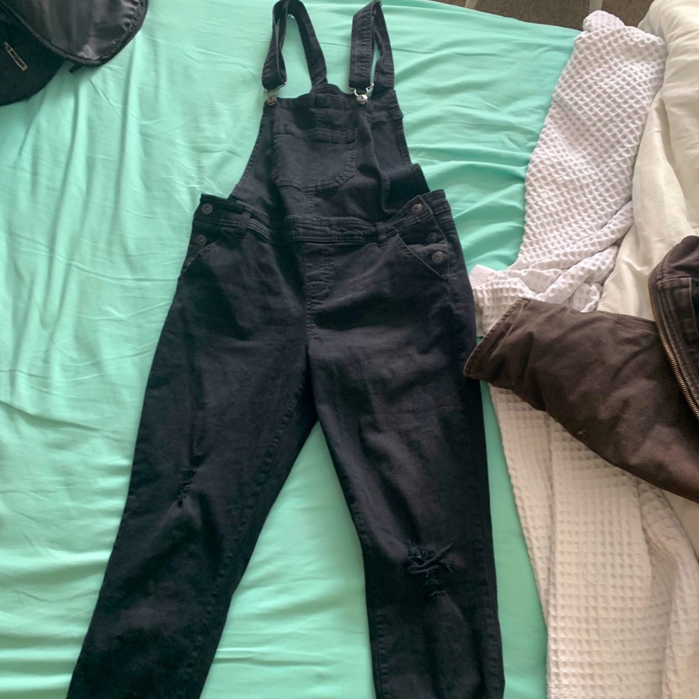 Black overalls